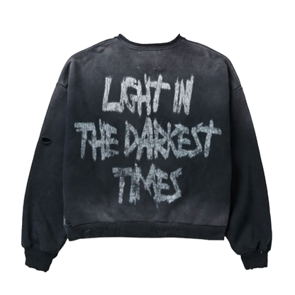 BHM "Darkest Times" Distressed Crewneck